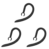 CHENLONB イヤーフック 耳フック シリコン製 360度回転 軽量 防水 落ち防止 Bluetooth ユニバーサル ブルートゥースヘッドセット用 6.0mm 3個セット (ブラック)