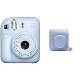 【セット】 FUJIFILM チェキ インスタントカメラ instax mini 12 パステルブルー + ｢チェキ instax mini 12｣専用カメラケース ブルー