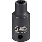 Sunex Tool 308MRD .38 Inch Dr 8Mm Semi-Deep Impact Socket