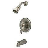 Kingston Brass KB1638DFL NuFrench Tub and Shower Faucet, Satin Nickel [並行輸入品]