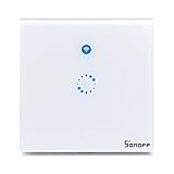 Sonoff T1スマートWiFi RF APPタッチコントロール壁ライトスイッチ1 Gang 86タイプUKパネルスマートホーム
