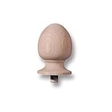 # 1075レッドオークNewelフィニアル楕円形3 " x 4 – 3 / 4 "