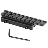 ToopMount ライザーレールベース エアソフト タクティカル ショート ピカティニーレール ベースマウントセット 9スロット レールマウントシステム用 アルミニウム製 アウトドアアクティビティ サバゲー スポーツ用