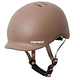 PROVROS(プロブロス) ヘルメット 自転車用 子供 大人 兼用 SG規格 マグネットバックル マット サイズ調整 超軽量 キッズ レディース メンズ PKH-001 (マットモカブラウンL)