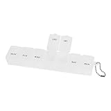 uxcell 薬整理箱　くすり整理　丸箱　5 長方形　 7 スロット　プラスチック　くすり　ホード　組織化ピルボックス　ピルケース