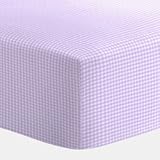 BabyDoll Gingham Bassinet Sheet, Lavender, 17x31
