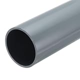 uxcell PVC剛性丸パイプ 54.8mm 内径 60mm 外径 8"長 ライトグレー 高耐久性 水道管 クラフト ケーブルスリーブ用