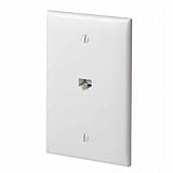 Leviton 5EA20-M1W QuickPlate, 1 Data Port, White [並行輸入品]