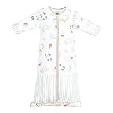 [MOMSMENU] スリーパー 冬 2.5Tog 赤ちゃん スリーパー 綿 ふわふわであったかい 取り外し可能 袖付き 可愛い 長く使える