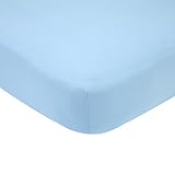 Carter's Cotton Knit Crib Sheet, Light Blue, 52 x 28 by Carter's