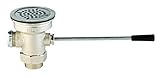 T&S Brass B-3960-XS Waste Drain Valve, Short Lever Handle, 3-Inch X 2-Inch and 1-1/2-Inch Adapter [並