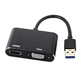 JSER USB 3.0 & 2.0 - HDMI & VGA HDTVアダプターケーブル 外付けグラフィックスカード Windows Mac ノートパソコン対応