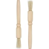 bememo 2ピースコーヒーグラインダークリーニングBristleブラシエスプレッソ木製ハンドル付きコーヒーグラインダークリーニング