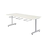 食堂テーブル/　DYTテーブル　【椅子掛けテーブル・幅1800×奥行き750mm・粉体塗装タイプ】 カラー:メープル