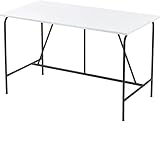 イーサプライ パソコンデスク 幅120×奥行60cm シンプル 木製 スリムフレーム モニターアーム対応 テレワーク PCデスク 勉強机 木