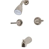 Kingston Brass KB248 Magellan Tub and Shower Faucet 2-Magellan Handle, Satin Nickel [並行輸入品]