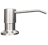 Korlon Stainless Steel Sink Soap Dispenser - Large Capacity 17 OZ Bottle - 3.15 Inch Threaded Tube f