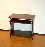 オールウッドモデル　80cm幅ワイドタイプ　キーボード用スライダー付き　DARKBROWN木目　パソコンデスク