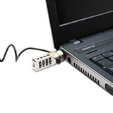 - - - - - - - Wordlock Portable Combination Laptop Lock , 6 ftスチールケーブル、ブラック