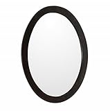 Bellaterraホーム9902-m-swオーバルフレーム入りmirror-manufactured wood-sableウォールナット
