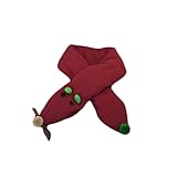 子供用マフラー　可愛いマフラーマウスデザイン　男の子プレゼントマフラー 　女の子ネックウォーマー (レッド)