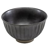 TAMAKI 和の器 しのぎ飯碗 黒釉 黒 ブラック 直径11.5×高さ6.7cm 330ml 陶器 おしゃれ ギフト T-954249