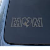 MOM Mother Baby 1282 - MOM - 母赤ちゃん - ビニールカーデカールステッカー 1282 - シルバー
