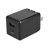 オウルテック AC充電器 USB充電器 PD45W Type-Cポート Type-Aポート 2ポート【PSE認証/急速充電/2台同時充電】 acアダプター USB-C USB-A 折りたたみプラグ GaN採用 iPhone/iPad/ノートPC/スマートフォン対応 ブラック OWL-APD45C1A1G-BK
