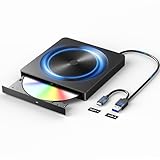 CD DVDドライブ 外付け USB3.0&Type-C両用ケーブル 外付けDVDドライブ cdドライブ Windows/Linux/Mac OS 内蔵ケーブル 薄型 軽量ポータブル 読み出し&書き込み エラー校正 日本語取扱説明書付き