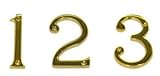 Polished Brass 76 mmドア数字番号2 byカーライル真鍮