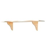InPlace Shelving 0191736 36-Inch Wide Mission Wall Shelf with Brackets, Unfinished Lewis Hyman [並行輸入