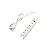 ELECOM 電源タップ 省エネ 一括スイッチ 6個口 2m ホワイト T-E3A-2620WH