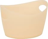 不二貿易 プラスチック収納ボックス 幅12×奥行9.5cm オーバル ライトピンク 23935