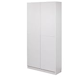 深型書棚セット 1cmピッチラック 扉 幅86 BDC-107113-WH