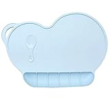 Kuke 子供用　ポケット付きお食事マット ランチョンマット　シリコン製　食べこぼしガードポケット付き　ベビー用品 ランチマット ポケット付き シリコンマット　折りたたみ　吊り下げできる