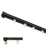 トーソー カーテンレール ブラウン シングル 1.6m~3.0m 伸縮式カーテンレール 天井付け 正面付け 30003694