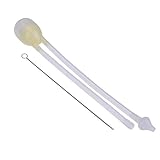 2pcsベビーセーフティノーズクリーナーサクションノーズアスピレーター+ブラシセット（イエロー）