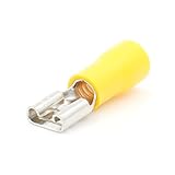 Baomainメスクイック切断ビニールInsulated Single Crimp 4 – 6 mm2 ( 12 – 10 AWG )横幅6.35 MM ( 1 / 4インチ)イエロー