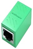 【Amazon限定】LANケーブル用中継コネクタ コンパクト ギガビット RJ45 延長 Cat7 Cat6 Cat5eコネクタ プラグ 8P8C メス-メス (1個, グリーン)