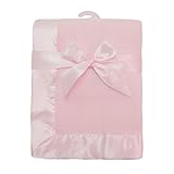 TL Care Fleece Blanket with Satin Trim, Pink, 2 by TL Care