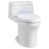 KOHLER K-8687-0 San Souci Touchless Comfort Height 1.28 Gpf Compact Elongated Toilet with Aquapiston