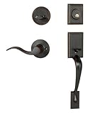 Dynastyハードウェアrid-her-100 – 12prリッジクレストフロントドアHandleset , Agedオイルはブロンズ、with Heritageレバー、右手