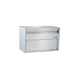 ハッピー金属 ステンレスポスト　ファミール615　（壁面埋込＆ポール取付タイプ・大谷石サイズ）　『郵便ポスト』 ステンレスヘアーライン