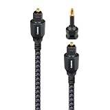 AudioQuest 1.5m カーボン光トスリンク光ファイバーケーブル + ミニアダプター。