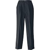 レディースシャーリングパンツ(1タック) カラー:010ブラック サイズ:6L