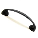 Lot of 20素朴なHammeredブラック3 3 / 4 " CCキャビネットハードウェアハンドルPulls c040blk古代Treasures