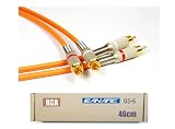 CS 55 カナレ（CANARE GS-6 橙）【 RCA 】オーディオケーブル 1.5ft (46cm) 赤白ペア