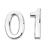 SunniMix ドア 番号 ルーム プレート 自己粘着性 住所 オフィス ホーム ハウス 数 ナンバー ホテル サイン 超耐久性 2個 - 1番+ 0番