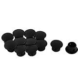 XDiscount　ホールプラグ　ロック穴プラグ　プラスチック　ブラック　プラスチック製　12pcs