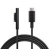 Sisyphy USB C to Surface 急速充電ケーブル「ナイロン表面 1m CE認証済」、15V/3A 45W USB Type C PD充電器必要、マイクロソフト Surface Pro 11/10/7/6/5/4/3/X Surface Go3/2/1 Surface Laptop 4/3/2/1 タブレット対応